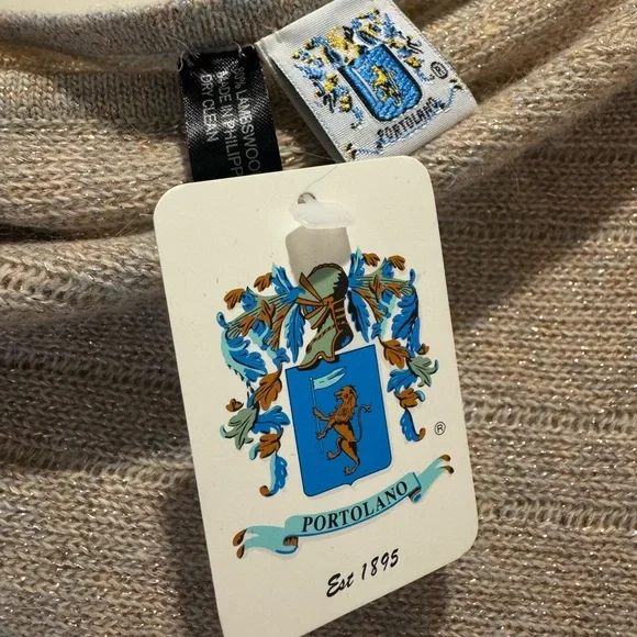 New! 🐑 Portolano Lambswool Poncho (NWT)
Asymmetric Poncho Top   Tan OS - Picture 4 of 4